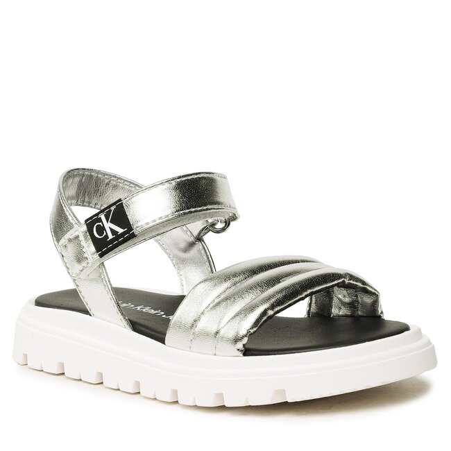 Sandali Calvin Klein Jeans - Velcro Sandal V4A2-80511-0243 Silver 904