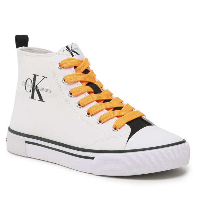 Sneakers CALVIN KLEIN JEANS Casual Cupsole 1 YW0YW00507 Bright White YAF Calvin Klein Jeans - High Top Lace-Up Sneaker V3X9-80569-0890 S White/Black