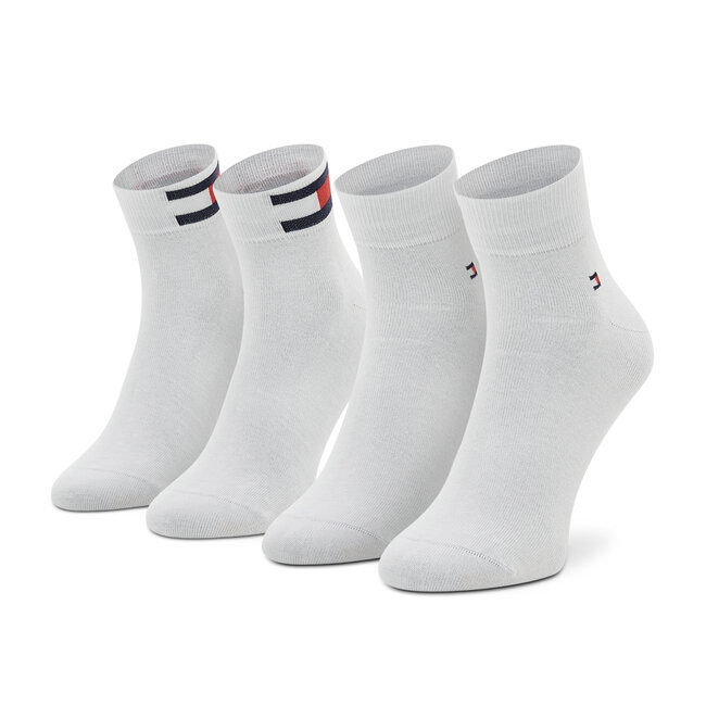 Set di 2 paia di calzini lunghi unisex Tommy Hilfiger - 701218388 White 003