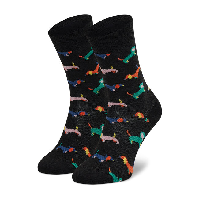 Vysoké dětské ponožky HAPPY SOCKS - KWPUL22-9300 Černá