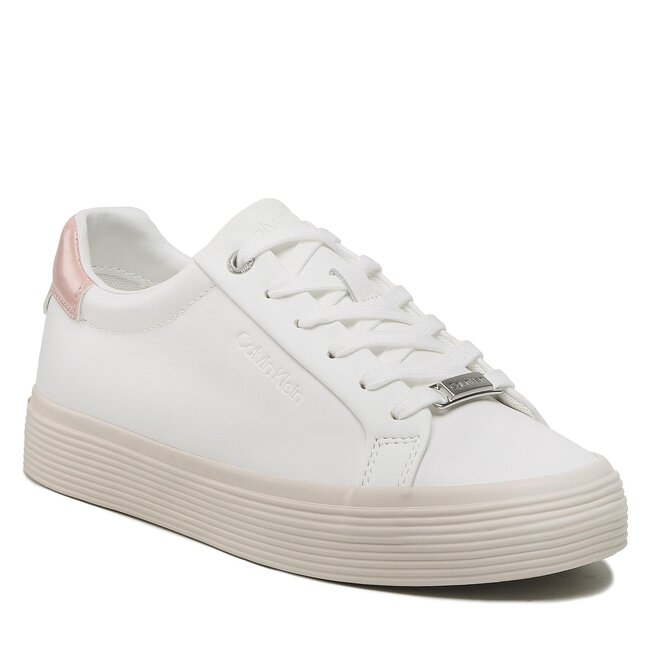 Sneakersy Calvin Klein - Vulc Lace Up HW0HW01372 White/Pink Mix 0LE