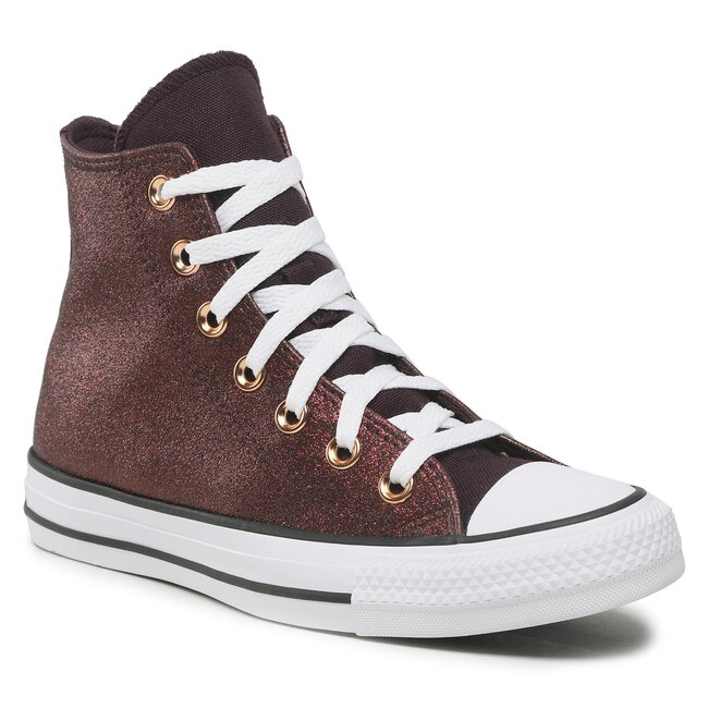 Sneakers aus Stoff Converse - Ctas Hi A04181C Black Cherry/White/Copper
