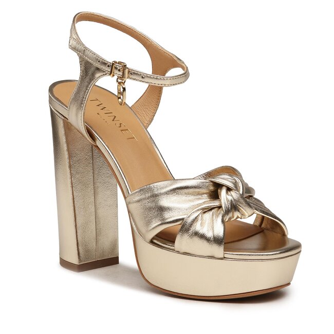 Sandalen TWINSET - 231TCP144 Oro Laminato 04156