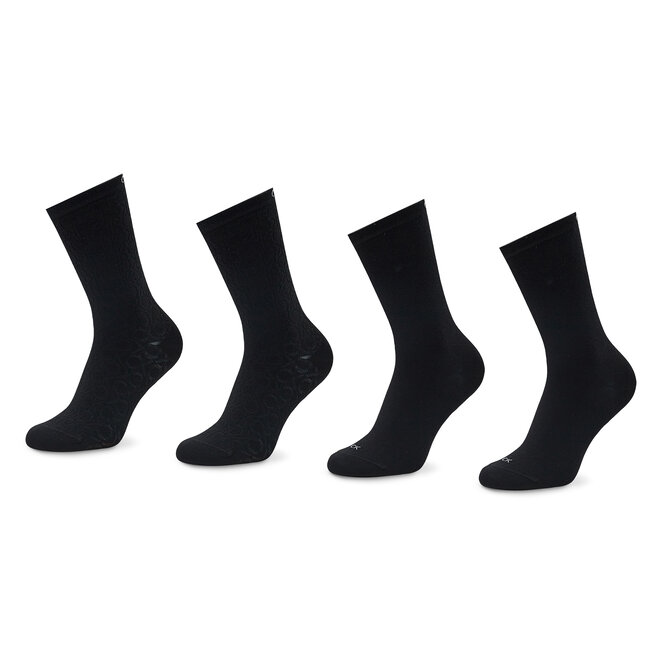 Set di 4 paia di calzini lunghi da donna Calvin klein - 701219852 Black 002
