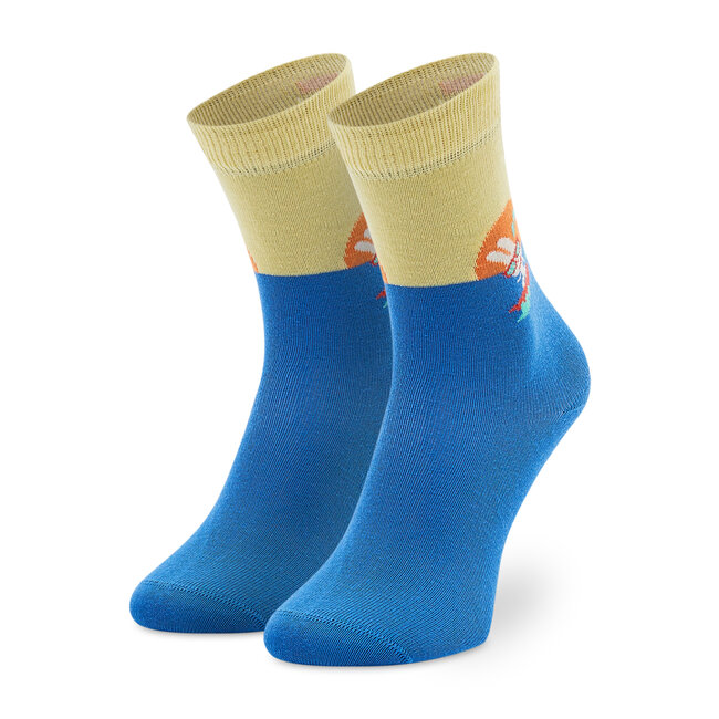 Vysoké dětské ponožky Happy Socks - KSFB01-6300 Modrá
