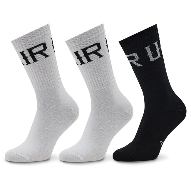 Set di 3 paia di calzini lunghi unisex Unfair Athletics - Basic UNFR22-076 Black/White