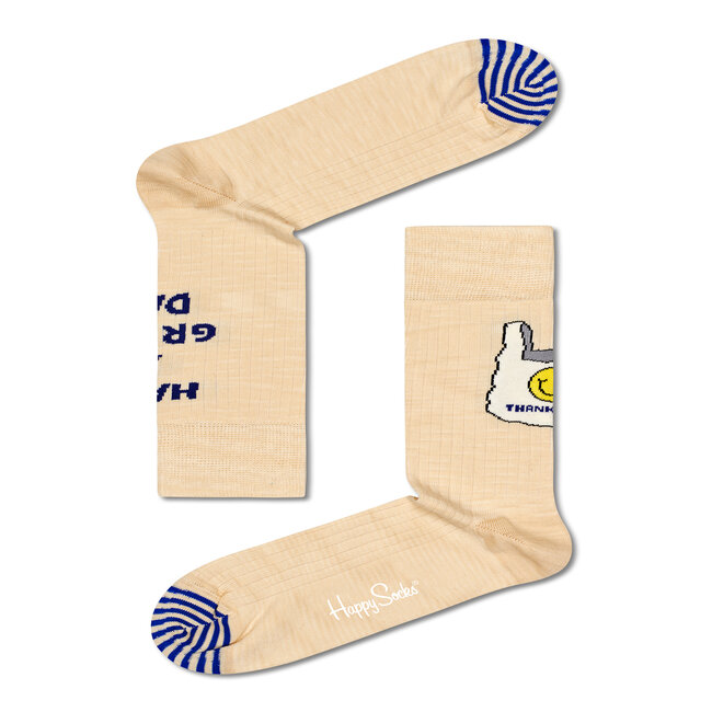 Klasické ponožky Unisex Happy Socks - SOU01-1700 Béžová