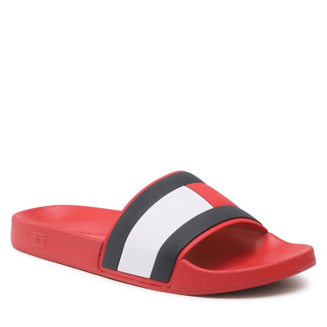 Nazouváky Tommy Hilfiger - Rubber Th Flag Pool Slide FM0FM04263 Primary Red XLG