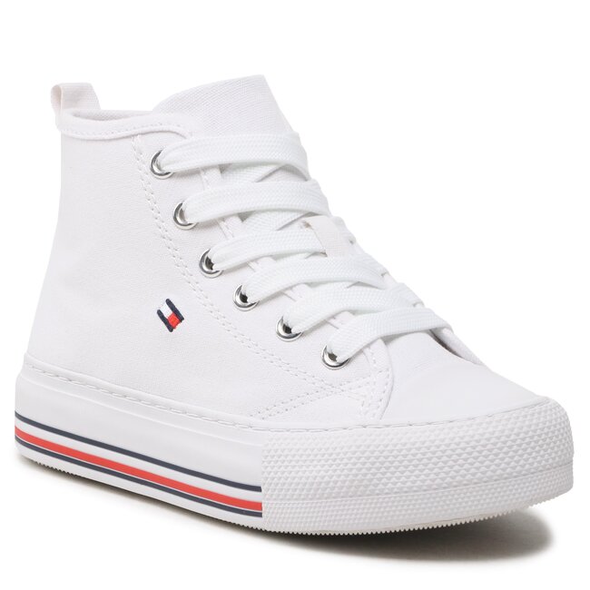 Tommy Hilfiger low-top logo trainers Tommy Hilfiger - High Top LAce-Up Sneaker T3A9-32679-0890 M White 100