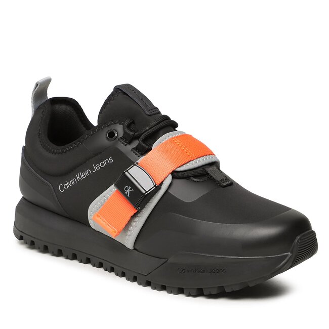 Sneakers Calvin Klein Jeans - Toothy Runner Clip Hardware YM0YM00625 Black/Orange 0JH
