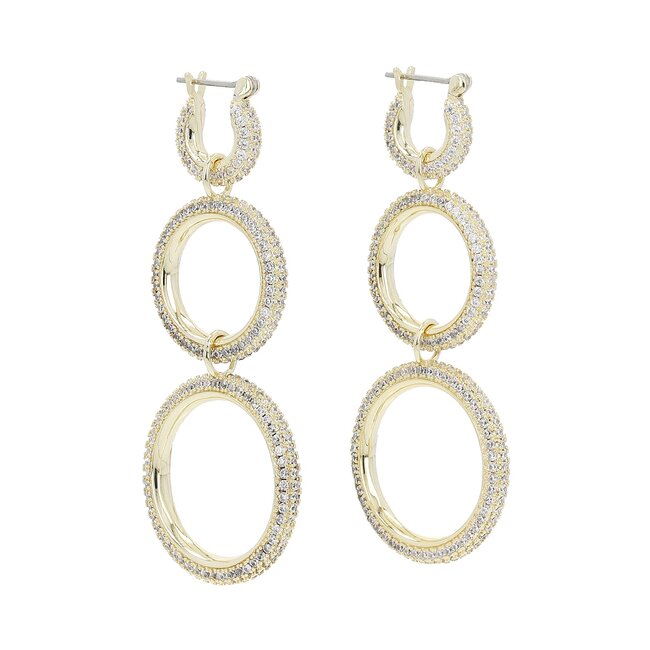 Orecchini Luv AJ - Triple Pave Hoops HOL22-E-TPH-G Gold