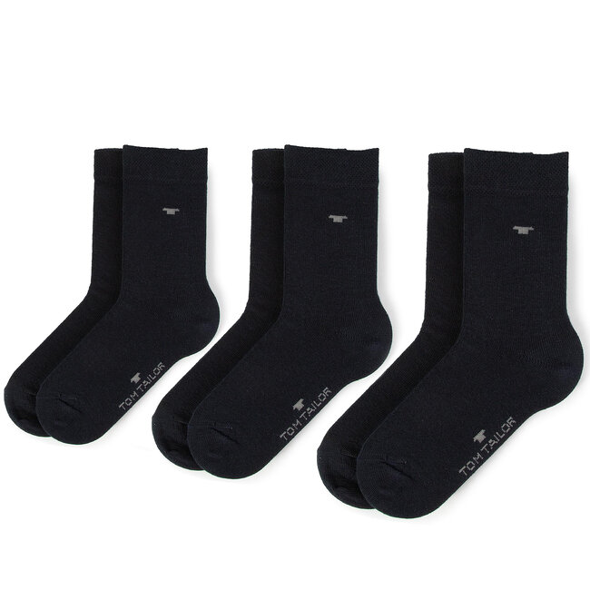 Súprava 3 párov vysokých detských ponožiek Tom Tailor - 9203 Dark Navy 545