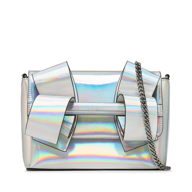 Táska Pinko - Aika Clutch Mini PE 23 PLTT 100385 A0QM Silver ZZFO