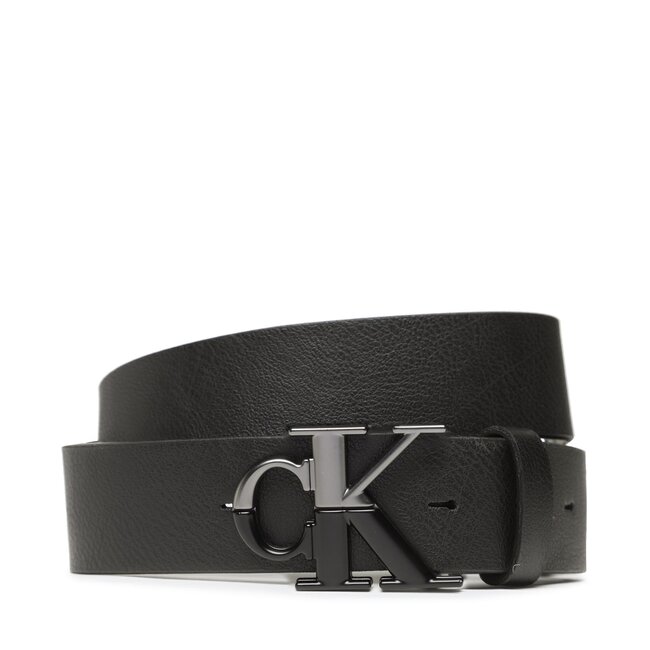 Cintura Da Uomo Calvin Klein Jeans Round Mono Pllaque Belt 35mm K50k510154 Bds Cinture Per 5914