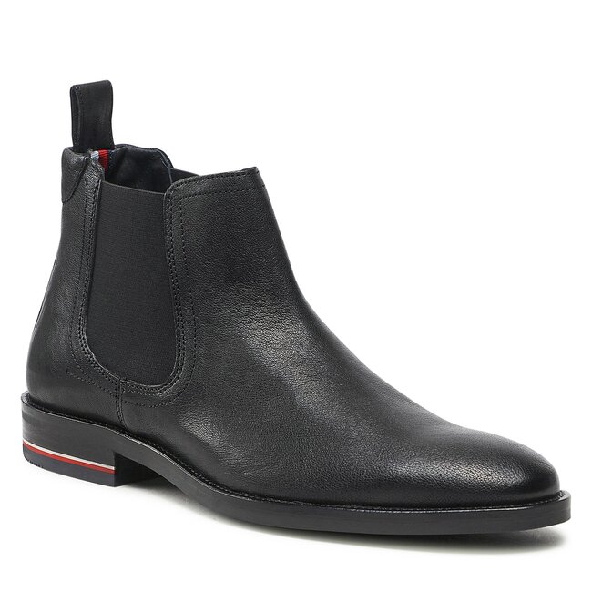 Chelsea Tommy Hilfiger - Signature Hilfiger Lth Chelsea FM0FM04177 Black BDS