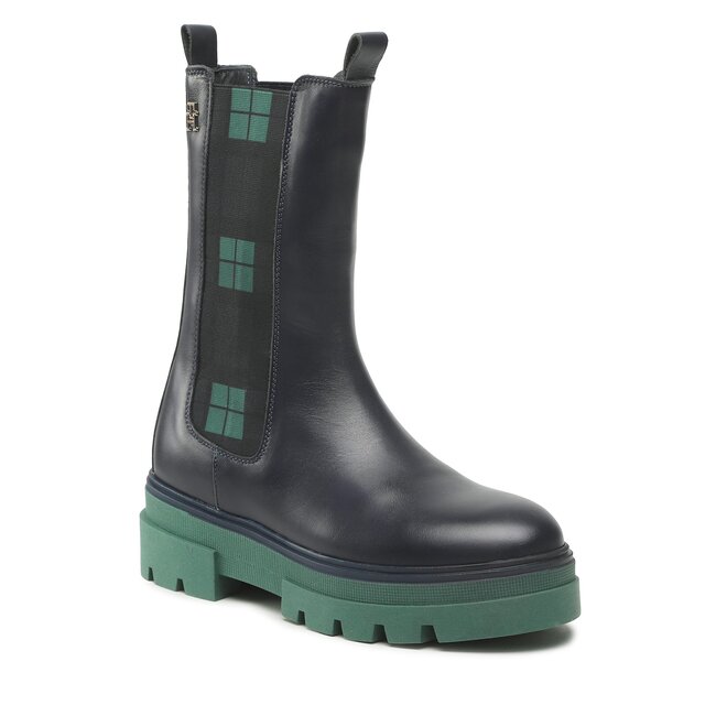 Klassische Stiefeletten Tommy Hilfiger - Monochromatic Chelsea Boot Cb FW0FW06900 Space Blue DW6