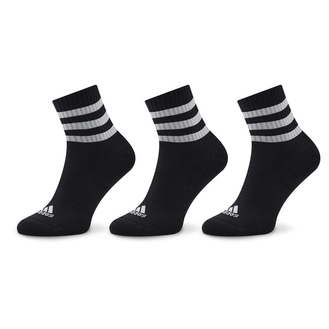 3 pár uniszex hosszú szárú zokni adidas - 3S C Spw Mid 3P IC1317 Black/White