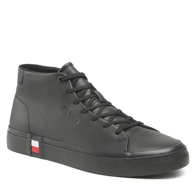 Sneakersy Tommy Hilfiger - Modern Vulc Hi Corporate Lea FM0FM04352  Black BDS