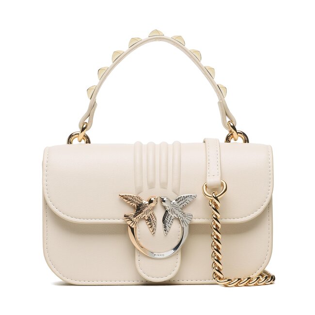 Kabelka Pinko - Love Bell Mini H PE 23 PLTT 100620 A0O1 Bianco Seta/Shiny Z14U