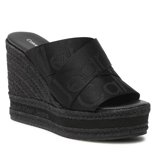 Espadrilky Calvin Klein Jeans Wedge Sandal bing YW0YW00961 Black
