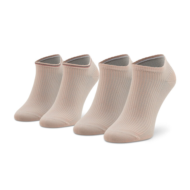 Set di 2 paia di calzini corti da donna Tommy Hilfiger - 701218408 Peach 003