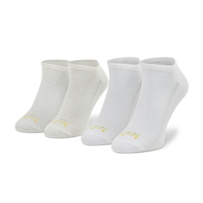 Set di 2 paia di calzini corti unisex Levi's® - 701218217 White Combo