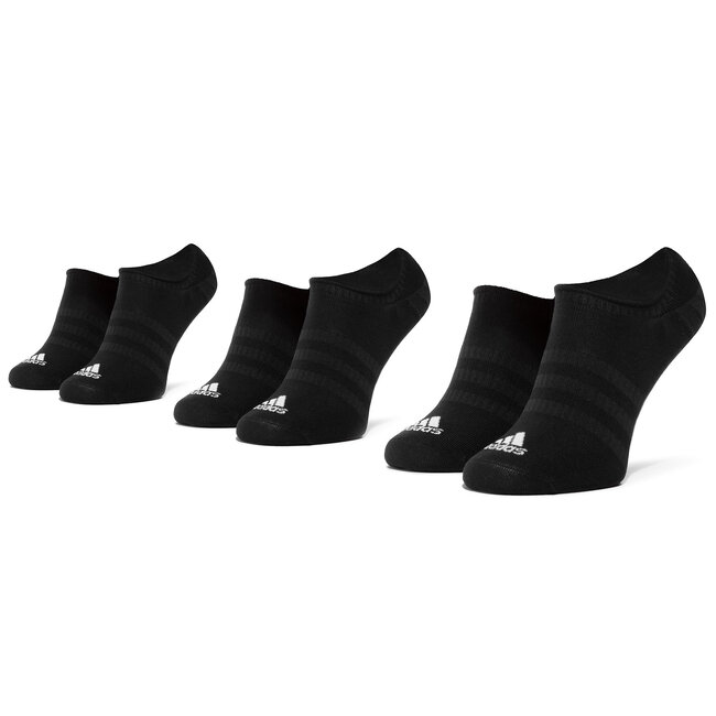 Set di 3 paia di pedulini unisex adidas - Light Nosh 3PP DZ9416 Black/Black/Black