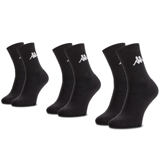 Set di 3 paia di calzini lunghi unisex Kappa - 704304 Black 005