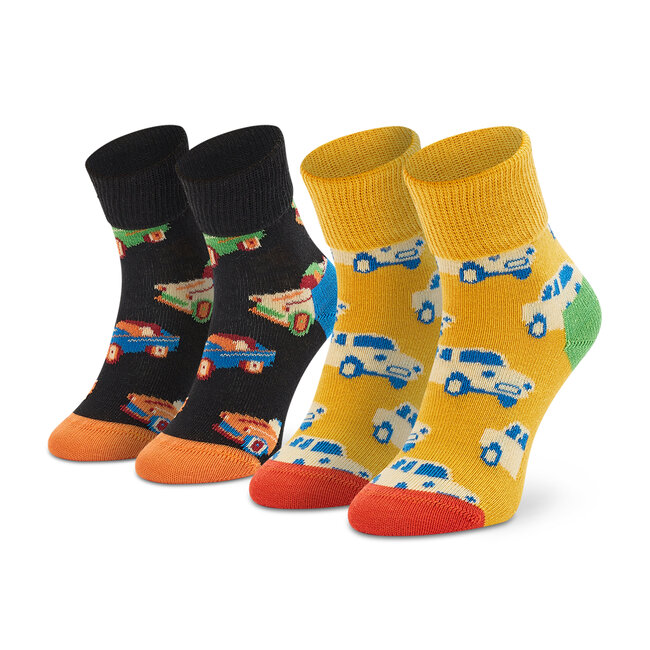 Sada 2 párů dětských vysokých ponožek Happy Socks - KCAR19-9300 Barevná