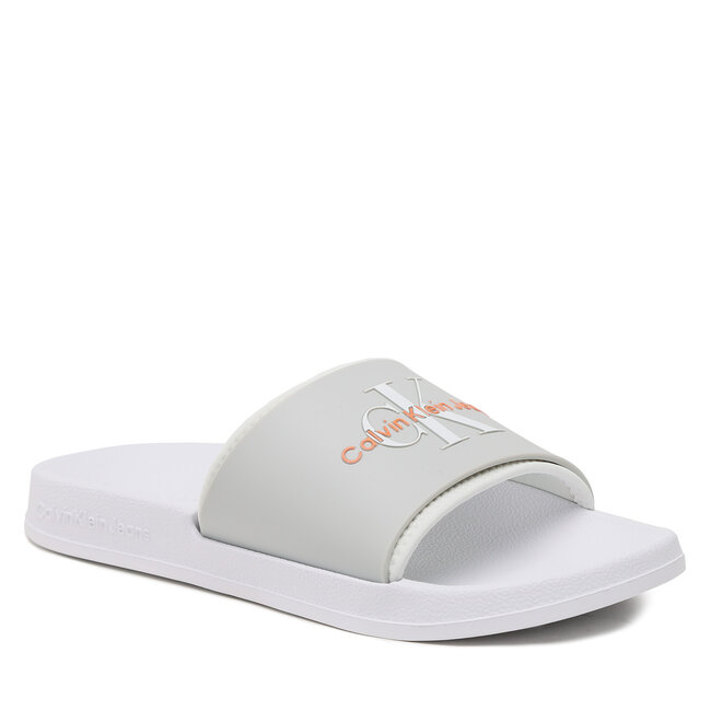 Šľapky Calvin Klein Jeans Slide Monogram Tpu YM0YM00361 Oyster