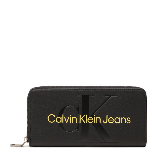 Portafoglio grande da donna Calvin Klein Jeans - Sculpted Mono Zip Around Mono K60K607634 0GN