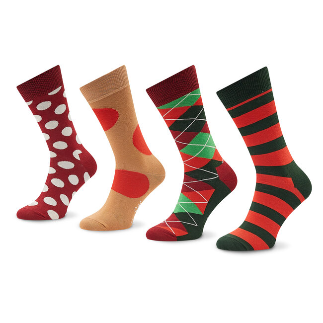 Sada 4 párů pánských vysokých ponožek Happy Socks - XHCG09-4300 Barevná