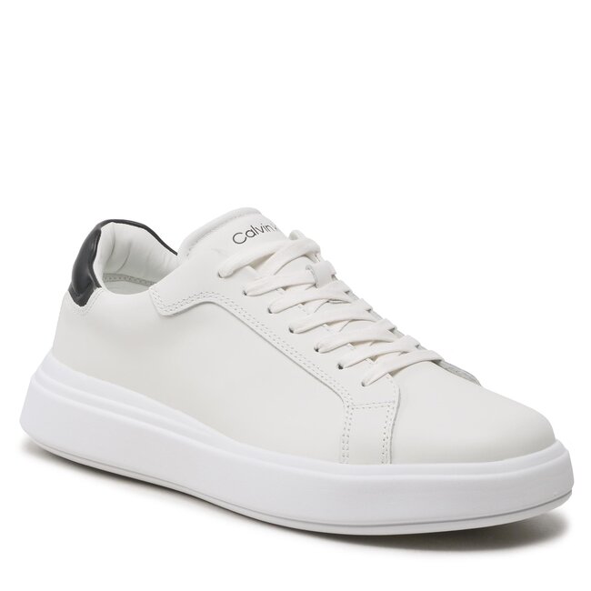 Sneakers Calvin Klein - Low Top Lace Up Lth HM0HM01016 White/Black 0K9