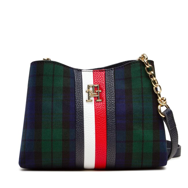 Kabelka Tommy Hilfiger - Th Emblem Crossover Blakcwatch AW0AW14314 0N1