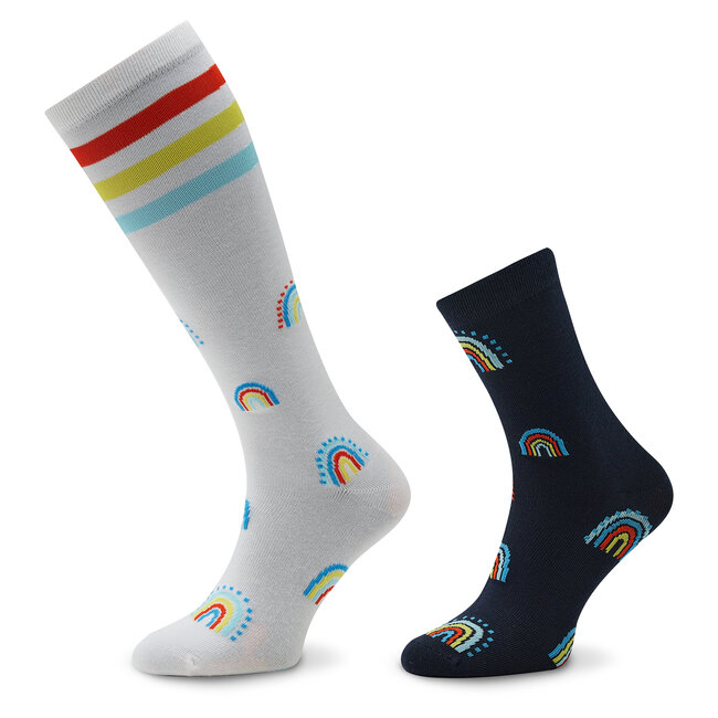 Set di 2 paia di calzini lunghi unisex adidas - Rainbow HN5735 Multicolore