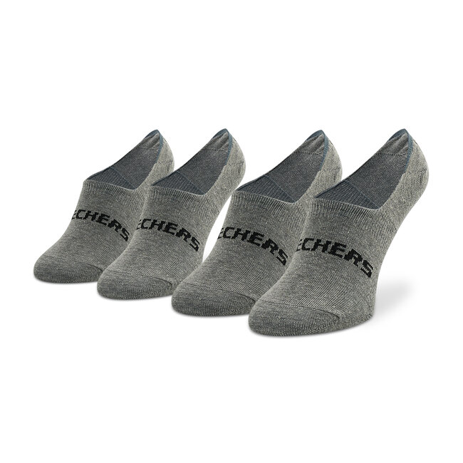 Súprava 2 párov krátkych ponožiek unisex SKECHERS - SK44008 L.Grey Mel. 9300