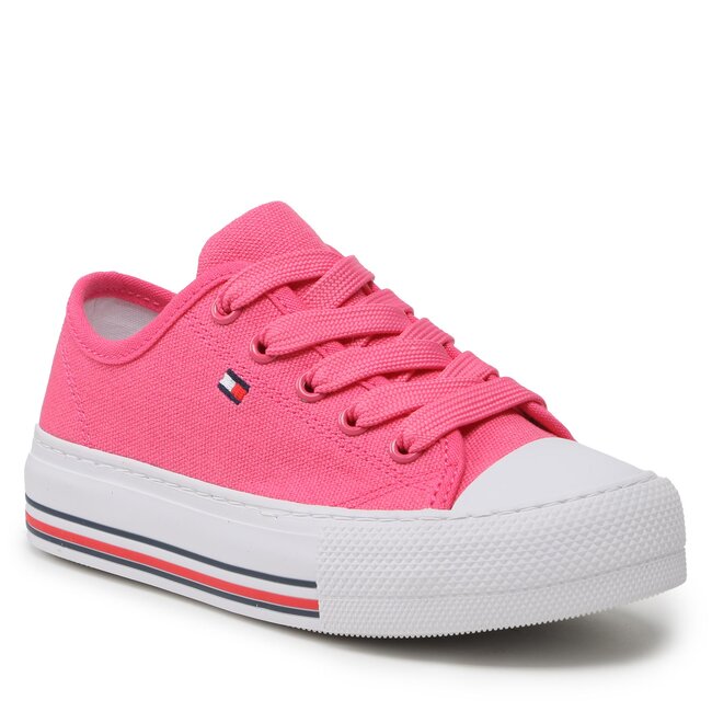 Black Friday έως 50% Tommy Jeans Παπούτσια Tommy Hilfiger - Low Cut Lace-Up Sneaker T3A9-32677-0890 M Fuchsia 313