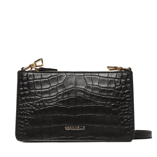 Kabelka Coccinelle - NTI Arya Croco Soft E5 NTI 55 01 01 Noir 001