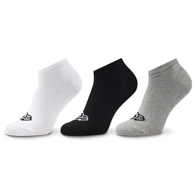 3er-Set niedrige Unisex-Socken New Era - Flag Sneaker 13113639 Gra/Whi/Blk