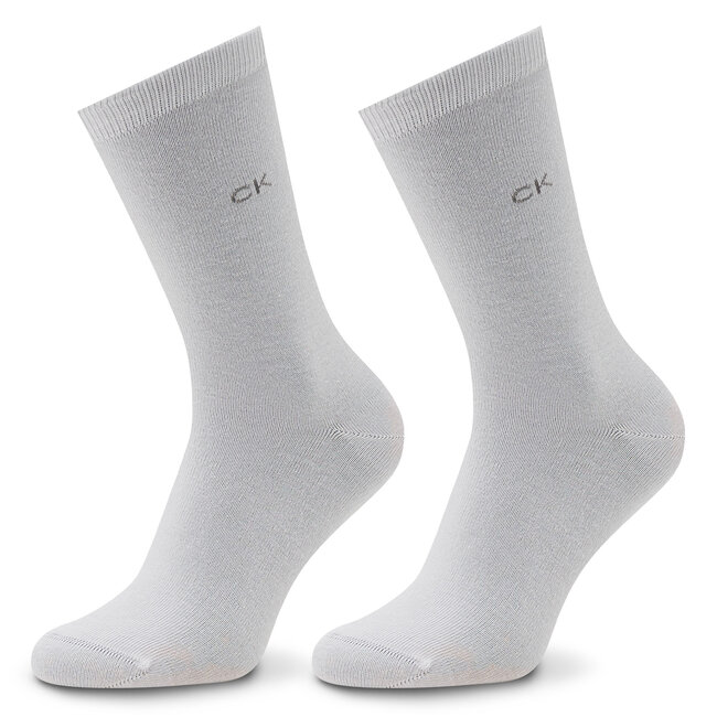 2 pár hosszú szárú női zokni Calvin klein - 701218769 White 002