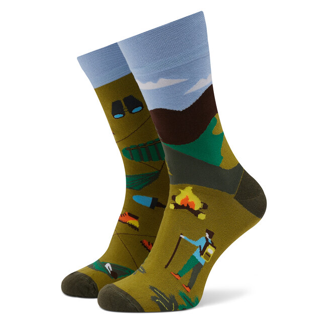 Hohe Unisex-Socken Funny Socks - Camp SM1/26 Grün