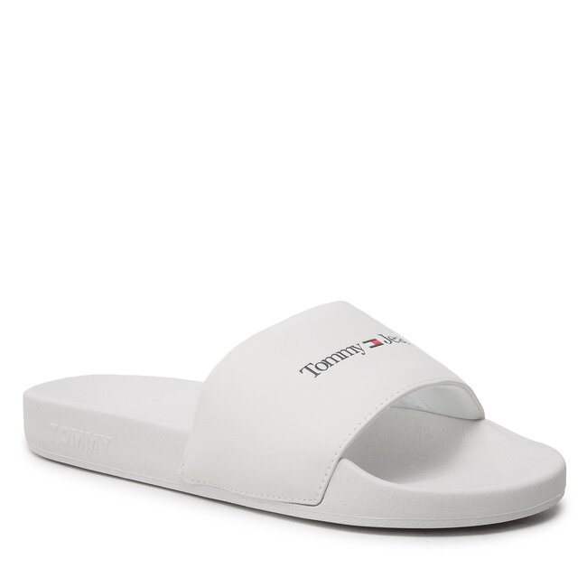 Nazouváky Tommy Jeans - Printed Pu Pool Sld EN0EN02107 Ecru YBL