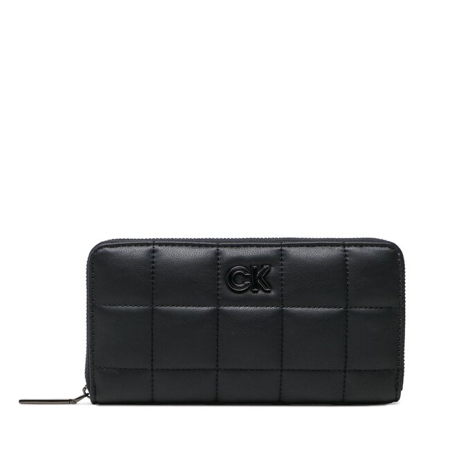 Große Damen Geldbörse Calvin Klein - Re-Lock Quilt Wallet Lg K60K610494 BAX