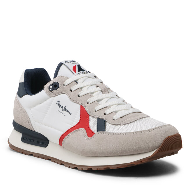 Sneakersy Pepe Jeans - Brit Man Heritage PMS30924 White 800