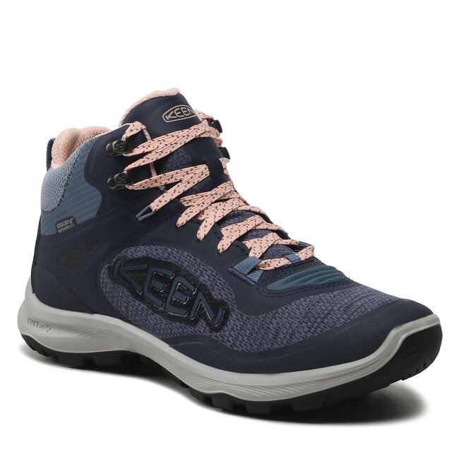 Trekingová obuv Keen - Terradora Flex Mid Wp W 1026877 Vintage Indigo/Peachy Keen