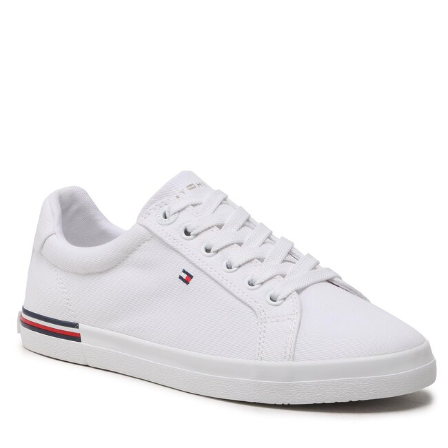 Sneakers aus Stoff Tommy Hilfiger - Essential Stripes Sneaker FW0FW06954 White YBS