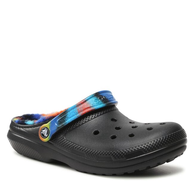 Papucs Crocs - Classic Lined Spray Dye Clog 208045 Black/Multi
