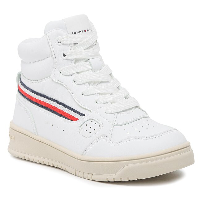 Sneakers Tommy Hilfiger - Stripes High Top Lace T3X9-32851-1355100 M White