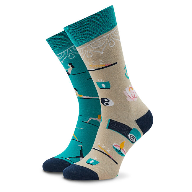 Hohe Unisex-Socken Funny Socks - Yoga SM1/68 Bunt