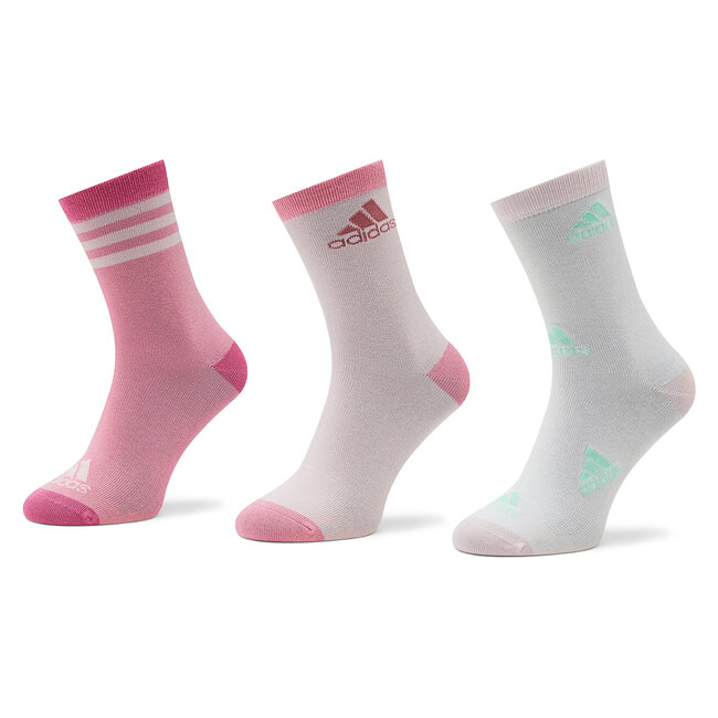 3 Pairs of Women's High Socks adidas - H49617 Bliss Pink/Clear Pink/White